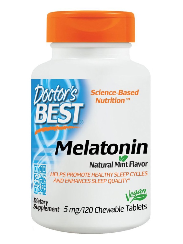 Doctor's Best Melatonin Natural Mint — 5 мг — 120 жевательных таблеток Doctor's Best
