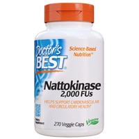 Doctor's Best Nattokinase -- 2000 FU -- 270 растительных капсул Doctor's Best
