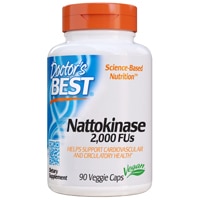 Nattokinase - 2000 FU - 90 вегетарианских капсул - Doctor's Best Doctor's Best