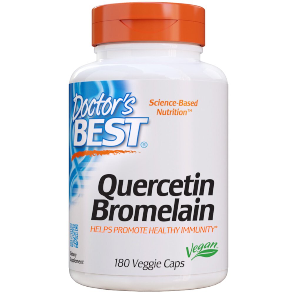 Doctor's Best Quercetin Bromelain - 180 растительных капсул Doctor's Best
