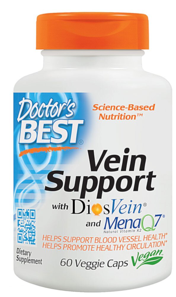 Поддержка вен с DiosVein® и MenaQ7® - 60 капсул - Doctor's Best Doctor's Best