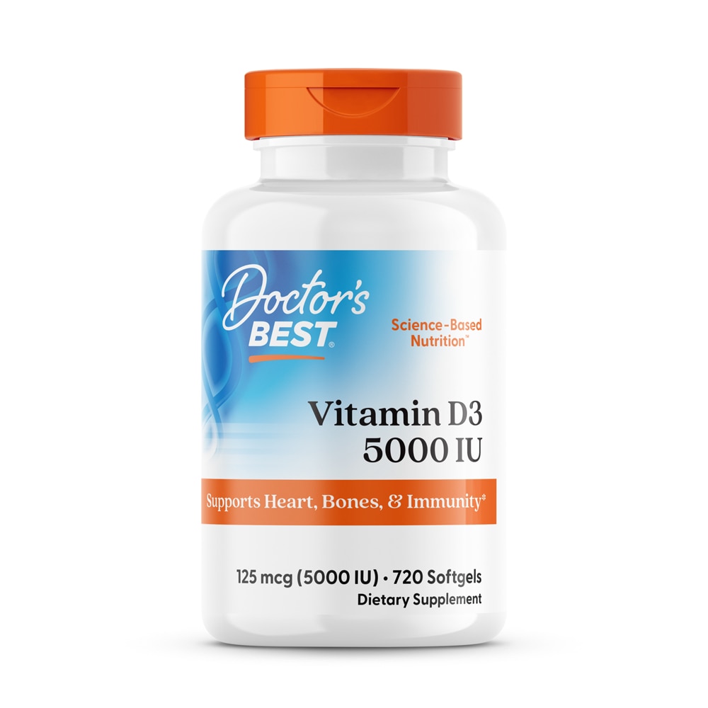 Vitamin D3 -- 5000 IU - 720 Softgels (Мягкие капсулы) Doctor's Best