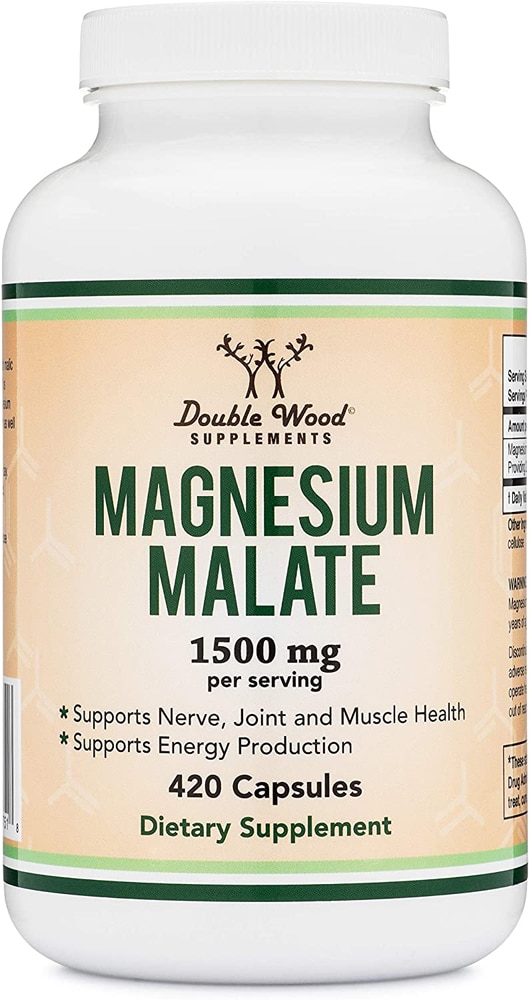 Магний Малат - 1500 мг - 420 Капсул - Double Wood Supplements Double Wood Supplements
