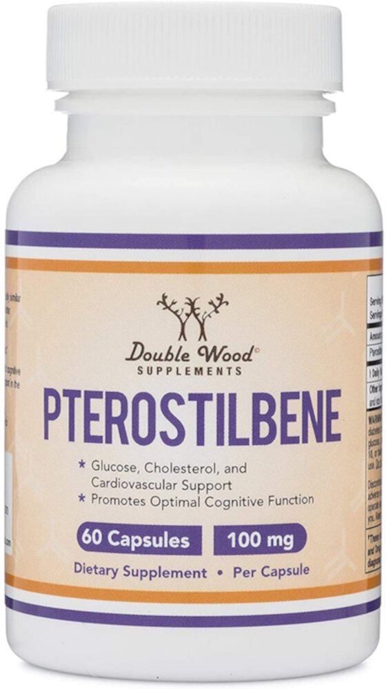 Птеростильбен -- 100 мг -- 60 капсул Double Wood Supplements
