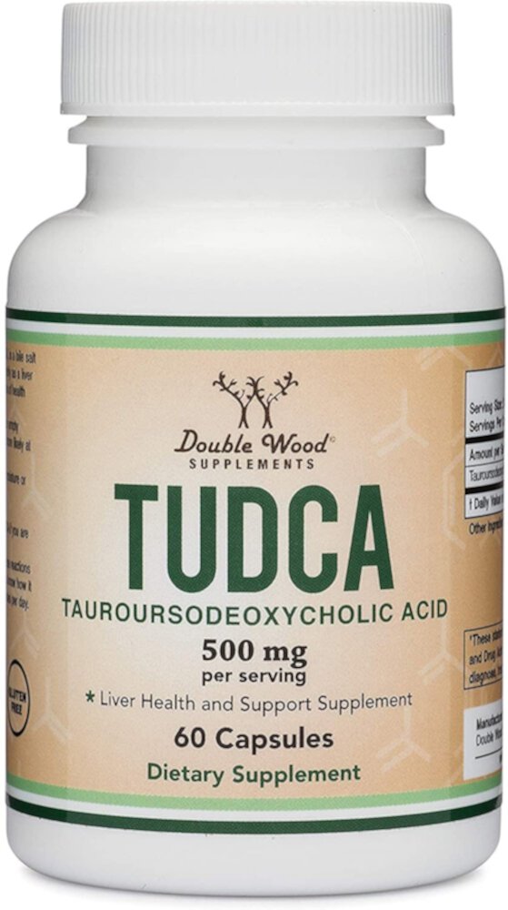 Tudca Tauroursodeoxycholic Acid — 500 мг — 60 капсул Double Wood Supplements