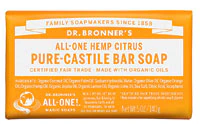 All-One Pure-Castile Bar Soap Hemp Citrus -- 5 oz Dr. Bronner's