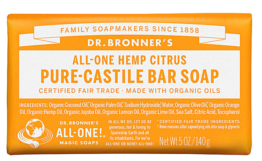 All-One Pure-Castile Bar Soap Hemp Citrus -- 5 oz Dr. Bronner's