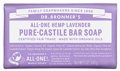 All-One Pure-Castile Bar Soap Hemp Lavender -- 5 oz Dr. Bronner's