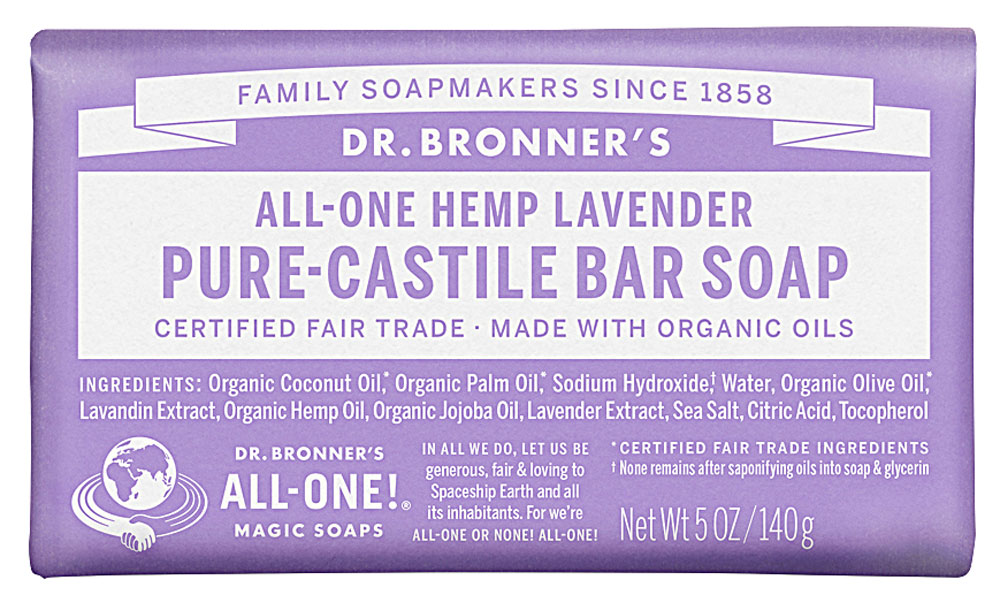 Волшебное мыло Dr. Bronner's All-One Hemp Pure-Castile Soap Lavender -- 5 унций Dr. Bronner's