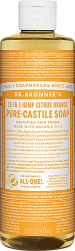 Жидкое мыло Dr. Bronner's Pure Castile с цитрусовым апельсином -- 16 жидких унций Dr. Bronner's