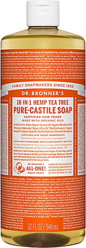 Dr. Bronner's Pure Castile Liquid Soap Hemp Tea Tree -- 32 fl oz Dr. Bronner's