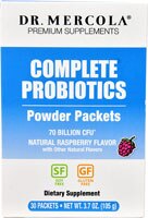 Complete Probiotics Powder (Порошок) Packets (Пакеты ) Natural Raspberry -- 70 billion CFU - 30 Packets Dr. Mercola