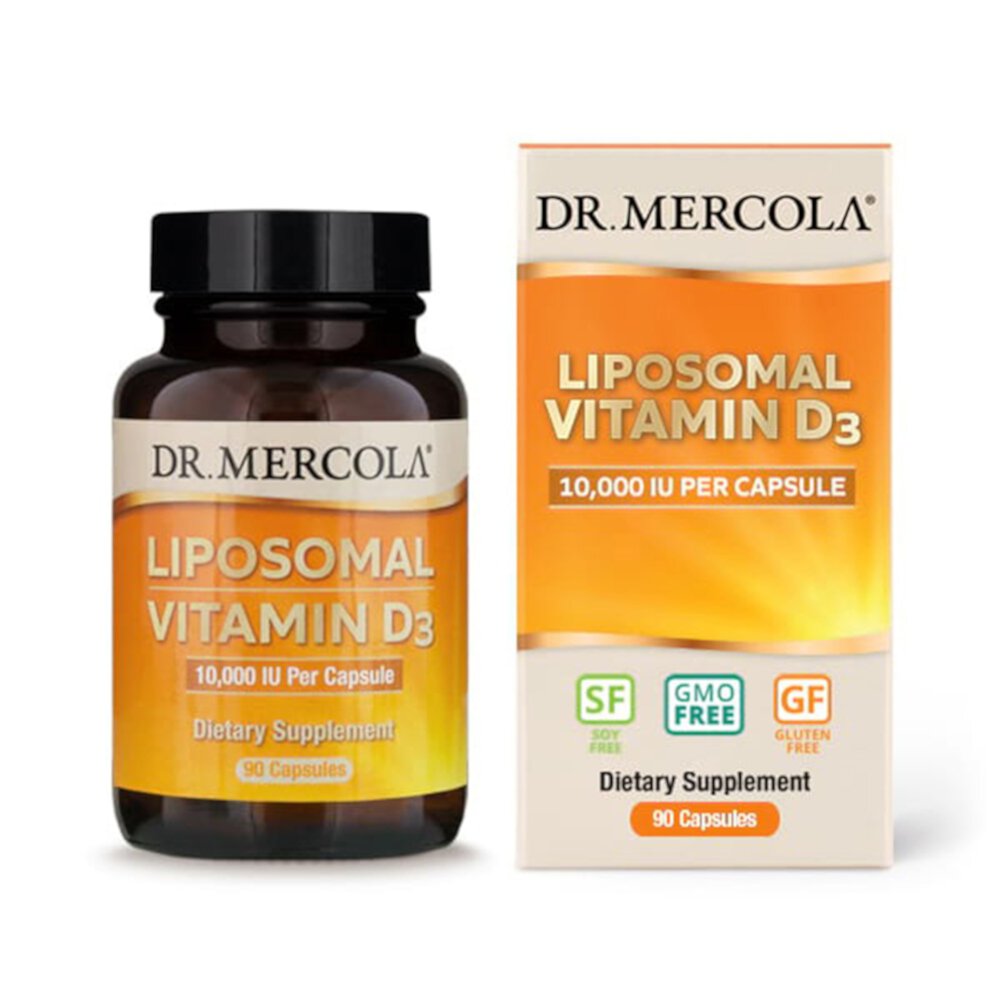 Liposomal Vitamin D3 - 10000 МЕ - 90 капсул - Dr. Mercola Dr. Mercola