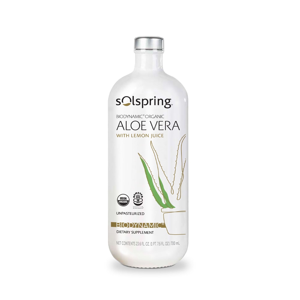 Solspring Organic Aloe Vera With Lemon Juice -- 23.6 fl oz (Жидкие унции) Dr. Mercola