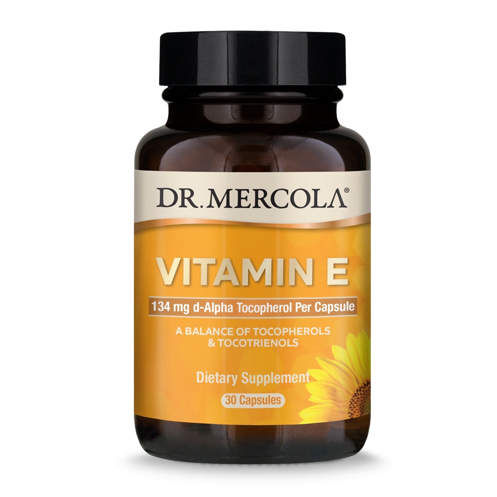 Витамин E - 134 мг - 30 капсул - Dr. Mercola Dr. Mercola