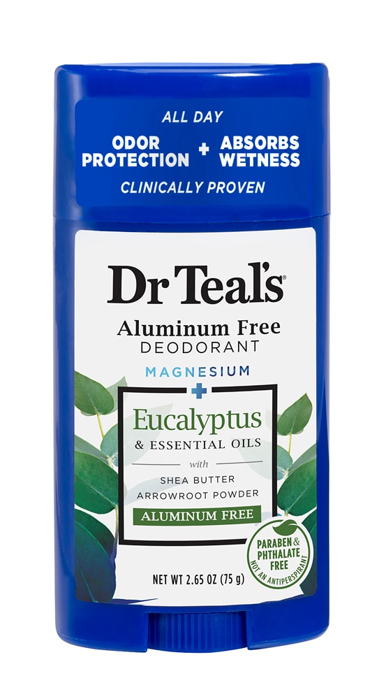 Дезодорант без алюминия Dr. Teal's Eucalyptus Spearmint - 2,65 унции Dr. Teal's