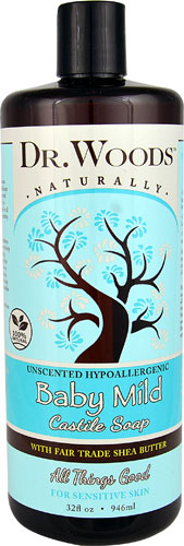 Dr. Woods Naturally Castile Soap Baby Mild Unscented -- 32 fl oz Dr. Woods