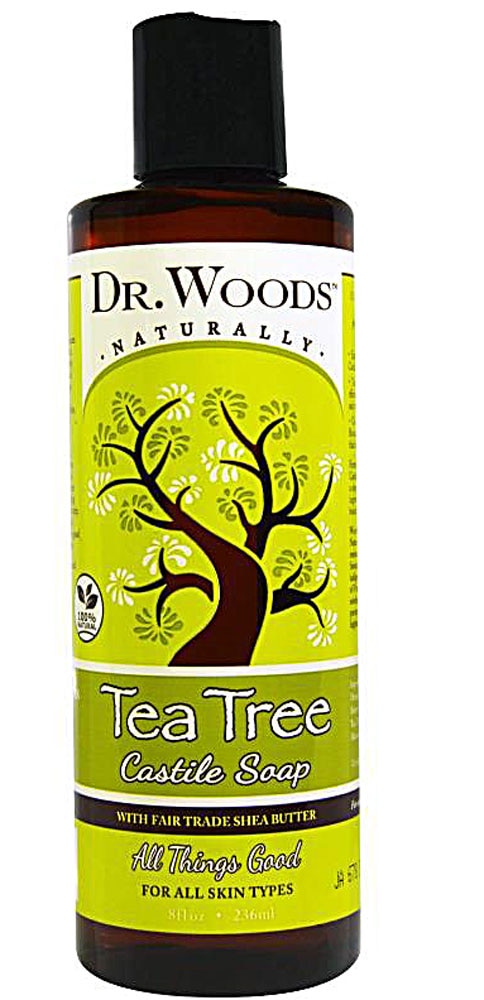 Натуральное кастильское мыло Dr. Woods с чайным деревом и маслом ши, продаваемым по принципам справедливой торговли, 8 жидких унций Dr. Woods
