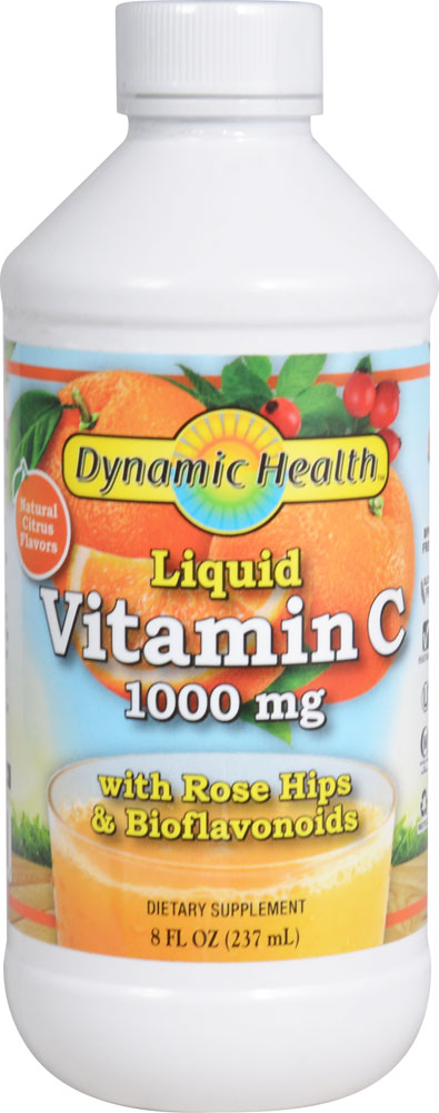 Жидкий витамин С, натуральный цитрусовый, 1000 мг, 8 жидких унций Dynamic Health
