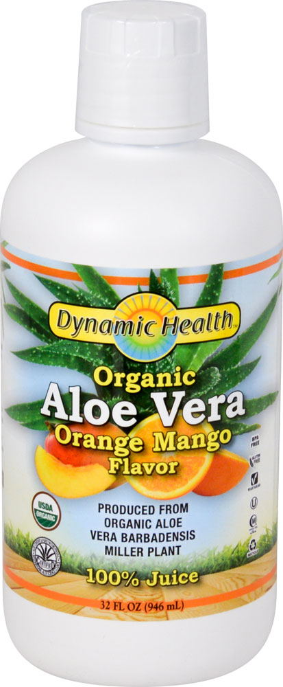 Органический сок алоэ вера Dynamic Health с апельсином и манго -- 32 жидких унции Dynamic Health