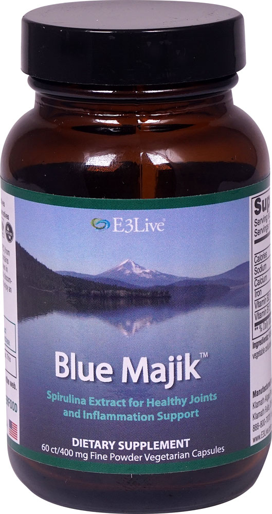 E3Live Blue Majik™ -- 400 мг, 60 вегетарианских капсул E3Live