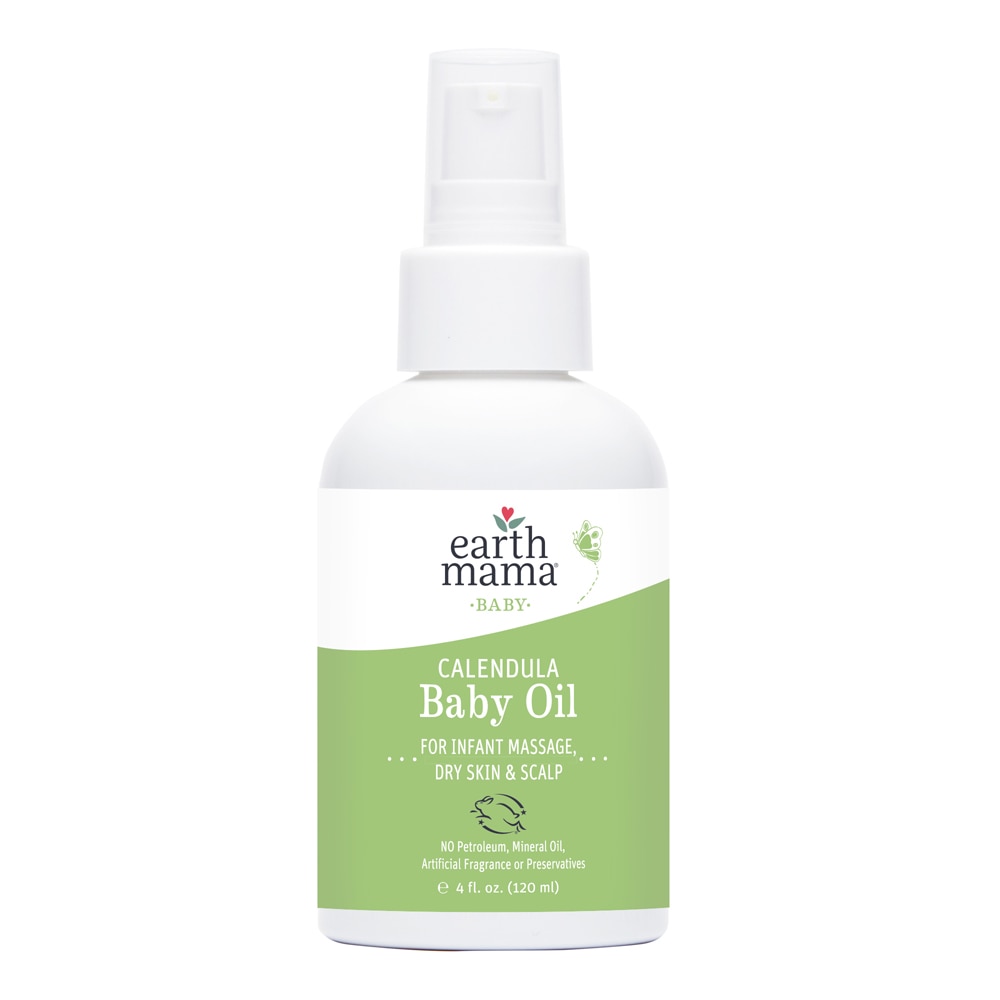 Детские средства по уходу за кожей Earth Mama Calendula Baby Oil -- 4 fl oz Earth Mama