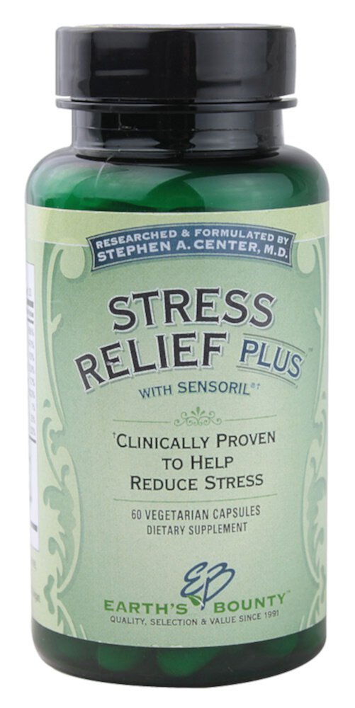 Stress Relief Plus™ с Sensoril® -- 60 вегетарианских капсул Earth's Bounty