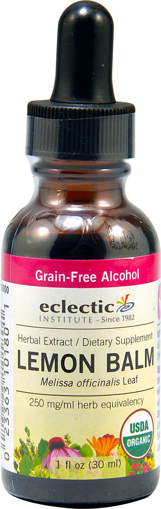 Eclectic Institute Organic Lemon Balm Herbal Extract -- 1 жидкая унция Eclectic Institute