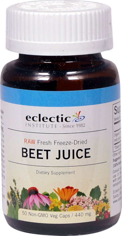 Raw Beet Juice -- 440 mg - 50 VegCaps Eclectic Institute