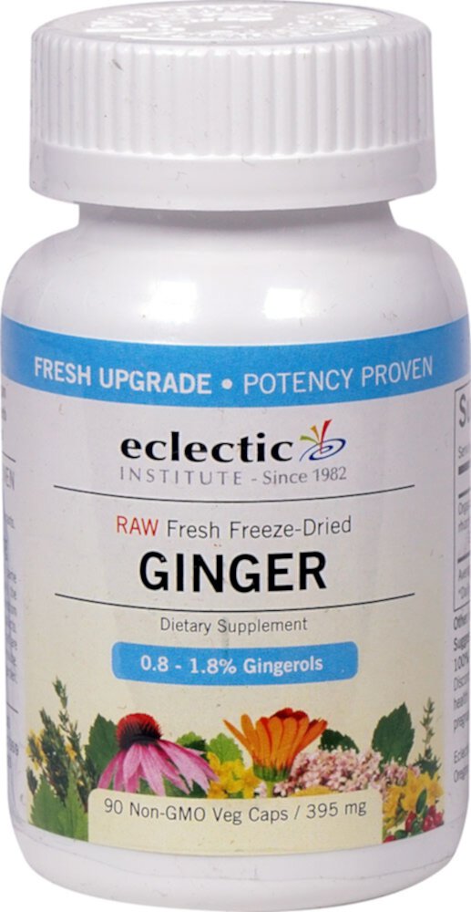 Raw Ginger -- 395 mg - 90 VegCaps Eclectic Institute