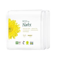 Eco by Naty Компостируемые гигиенические прокладки Super Absorbency Travel Pack — 10 прокладок Eco by Naty