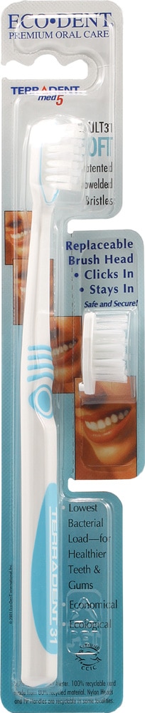Зубная щетка Eco-dent Terrandent 31 + Refill Soft -- 1 зубная щетка Eco-Dent