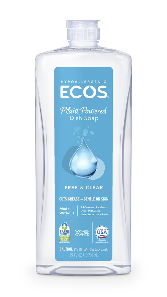 ECOS Dish Soap Free &amp; Прозрачный - 25 жидких унций ECOS