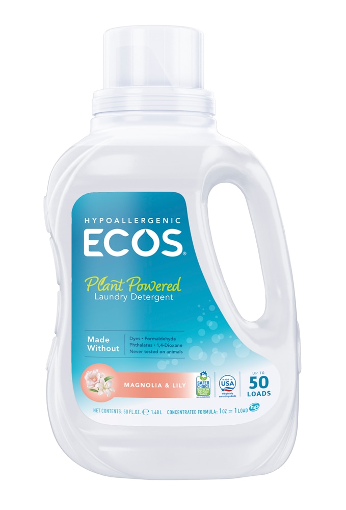 ECOS Гипоаллергенный стиральный порошок Magnolia &amp; Лилия - 50 жидких унций ECOS