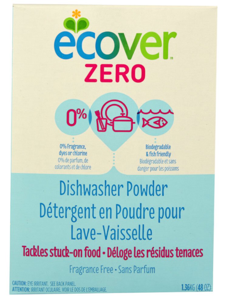 Dishwasher Powder Zero Fragrance Free -- 48 oz Ecover