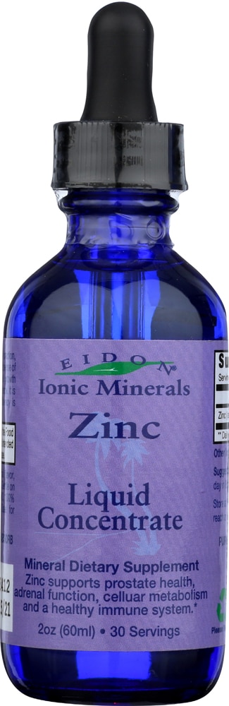 Цинк, концентрированный раствор - 59 мл - Eidon Ionic Minerals Eidon Ionic Minerals