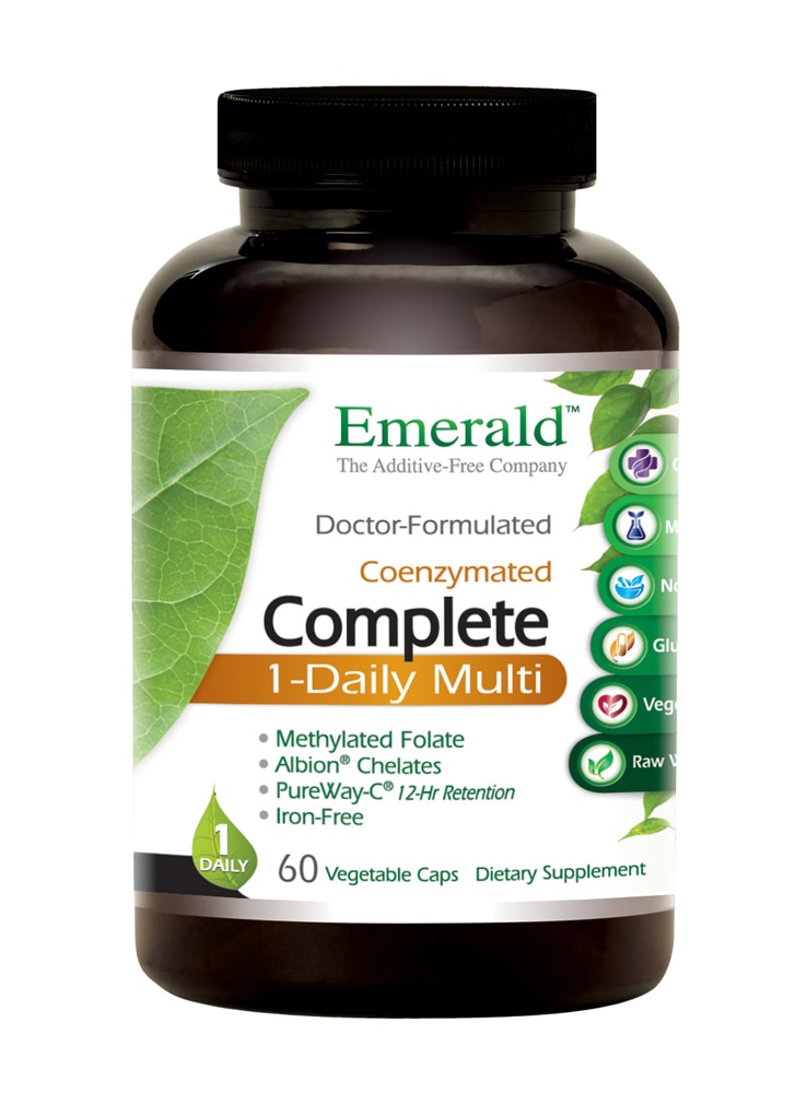 1- Daily Complete Multi Vitamin -- 60 Vegetable Capsules (Растительные капсулы) Emerald Labs