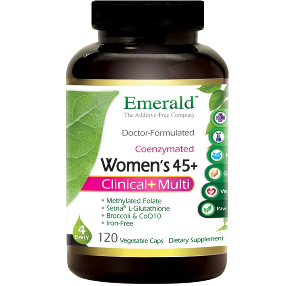 CoEnzymated Women's 45 plus 4-Daily Multi -- 120 Vegetable Capsules (Растительные капсулы) Emerald Labs