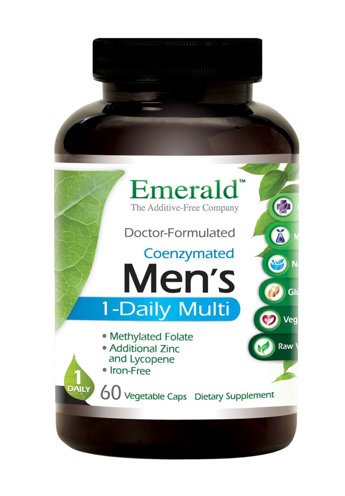 Emerald Labs Мультивитамины для мужчин, 1 раз в день, 60 растительных капсул Emerald Labs