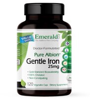 Emerald Labs Pure Albion® Gentle Iron — 25 мг — 120 растительных капсул Emerald Labs