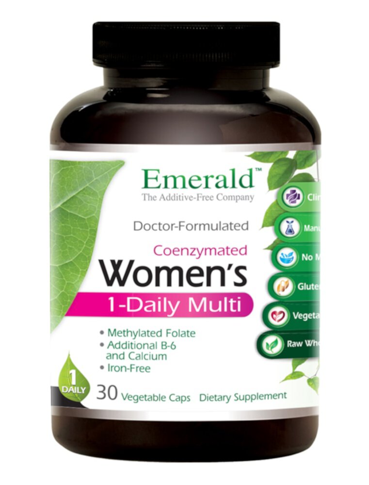 Women's 1-Daily Multi -- 30 Vegetable Caps Emerald Labs