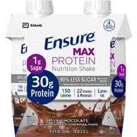 Обеспечьте Max Protein Nutrition молочным шоколадным коктейлем -- 11 жидких унций Ensure