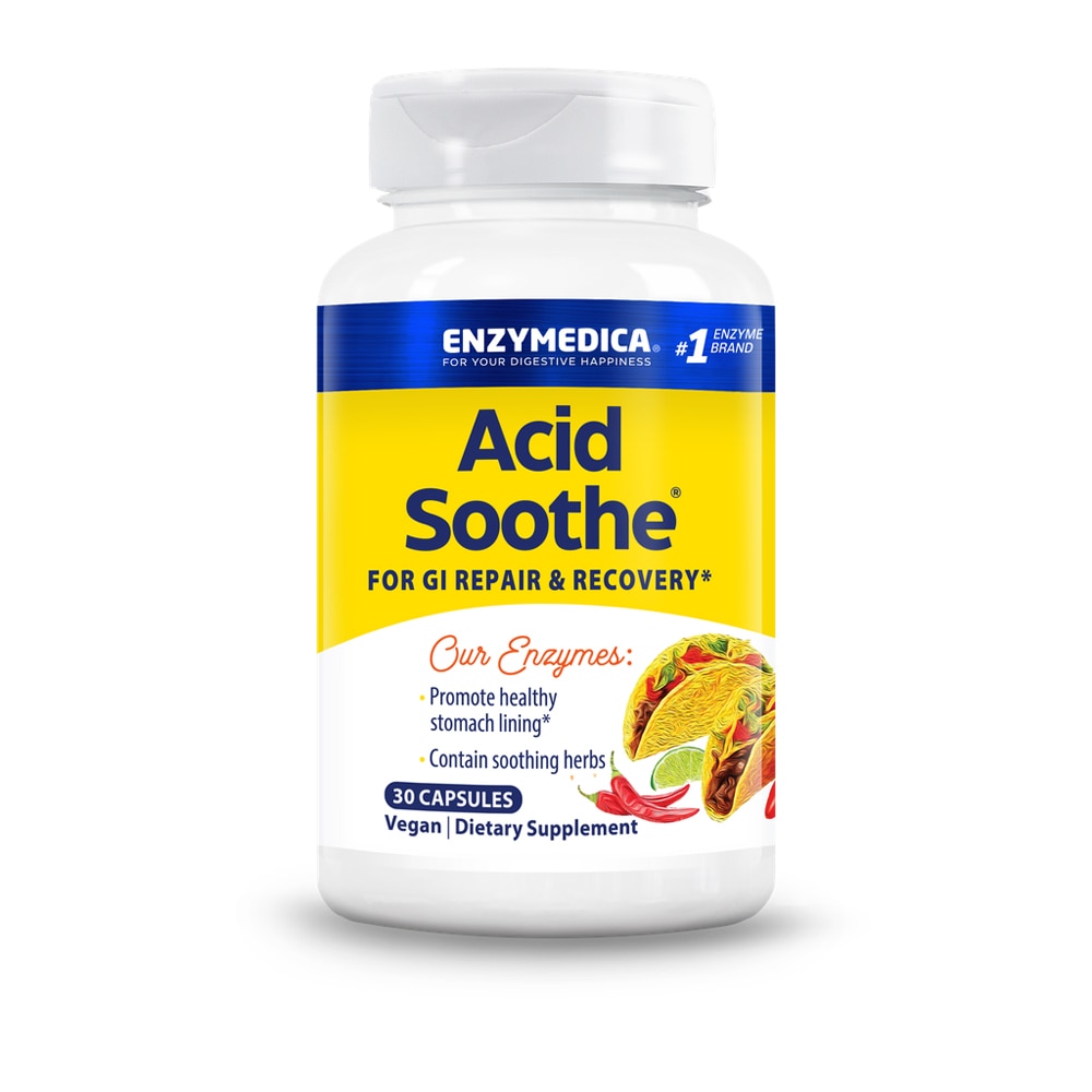 Acid Soothe -- 30 Capsules (Капсулы) Enzymedica