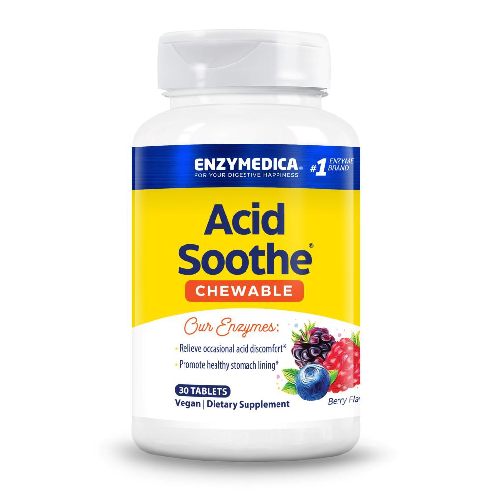 Acid Soothe Chewable Berry -- 30 Tablets (Таблетки) Enzymedica