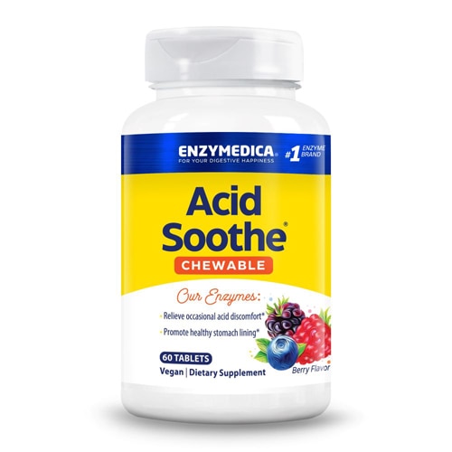 Acid Soothe Chewable Berry -- 60 Tablets (Таблетки) Enzymedica