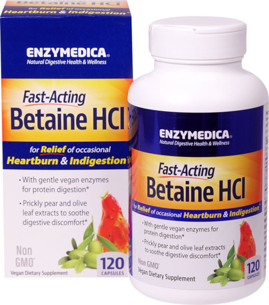 Betaine HCl - 120 капсул - Enzymedica Enzymedica