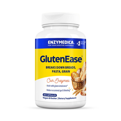 GlutenEase™ Complete, Формула без глютена и казеина - 60 капсул - Enzymedica Enzymedica