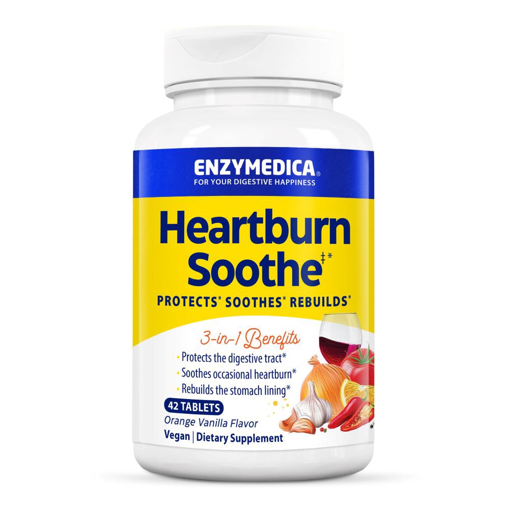 Heartburn Soothe Orange Vanilla -- 42 Tablets (Таблетки) Enzymedica