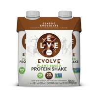 Классический шоколадный протеиновый коктейль на растительной основе Evolve — 11,16 жидких унций EVOLVE