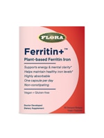 Ferritin+™ Растительный Ферритиновый Железо - 30 капсул с замедленным высвобождением - Flora Flora